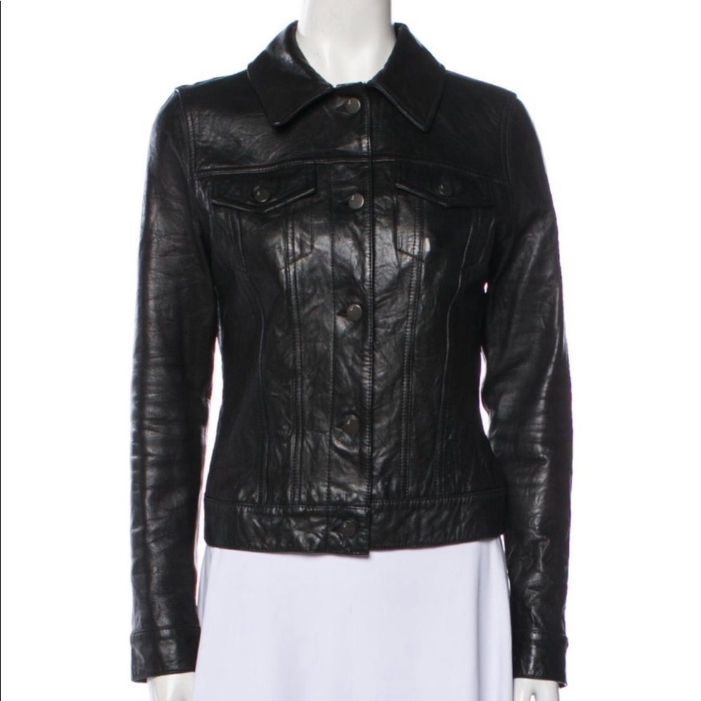 J Brand lamb leather biker jacket